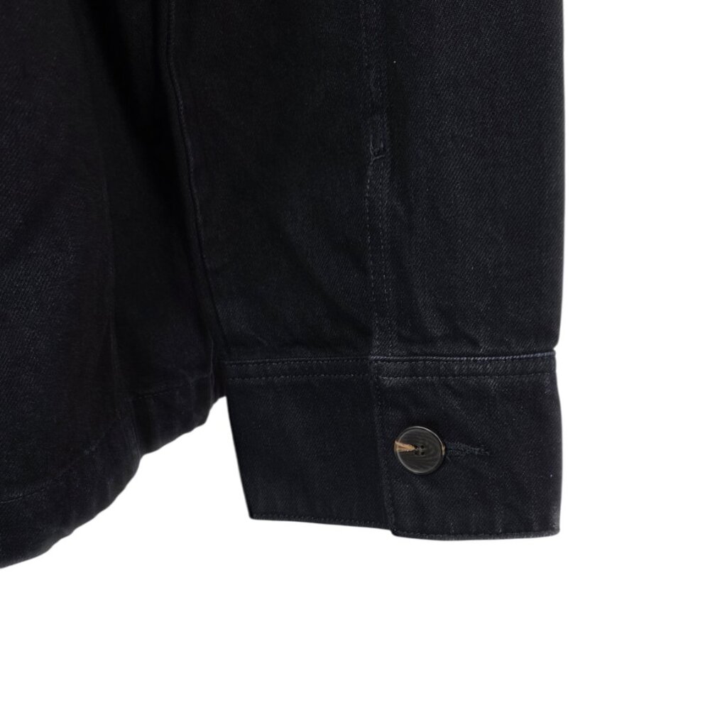 Everlane Dark Navy Round-Neck Button Bomber Jacket - Picture 11 of 12